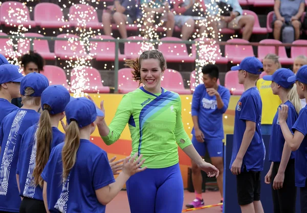 Tampere Finnország Július Zoja Sustersic Szlovéniában Javelin Dob Esemény Iaaf — Stock Fotó