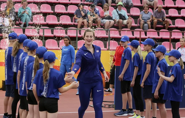 Tampere Finnland Juli Dana Bäcker Aus Den Usa Gewinnt Bronze — Stockfoto