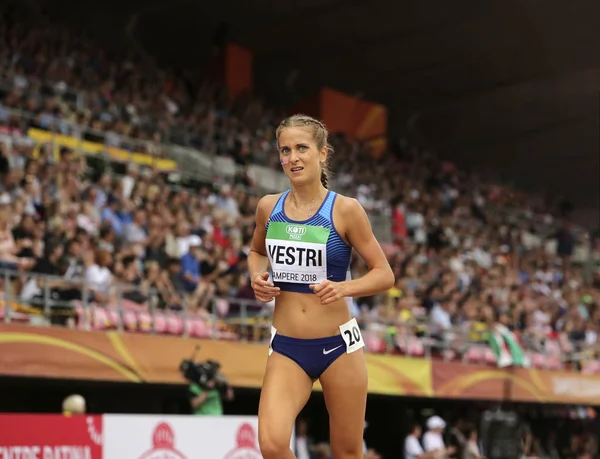 Tampere Finnland Juli Amanda Vestri Aus Usa Wurde 3000 Meter — Stockfoto