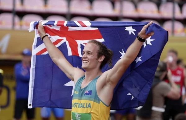 Tampere Finland Juli Gary Haasbroek Australië Wint Zilveren Medaille Tienkamp — Stockfoto