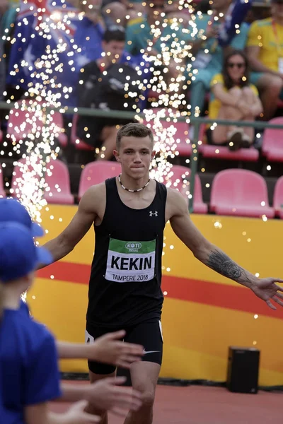 Tampere Finlandia Luglio Stepan Kekin Rus Decathlon Campionato Mondiale Iaaf — Foto Stock