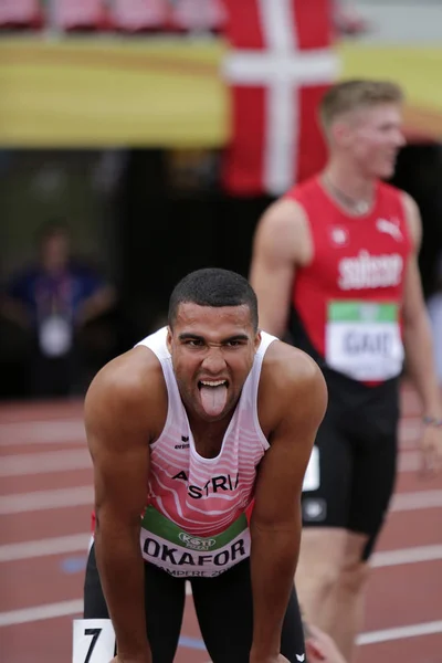 Tampere Finland Juli Leon Okafor Oostenrijk Tienkamp Het Iaaf Wereldkampioenschap — Stockfoto