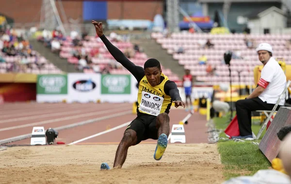 Tampere Finlândia Julho Wayne Pinnock Jamaica Ganha Medalha Bronze Final — Fotografia de Stock