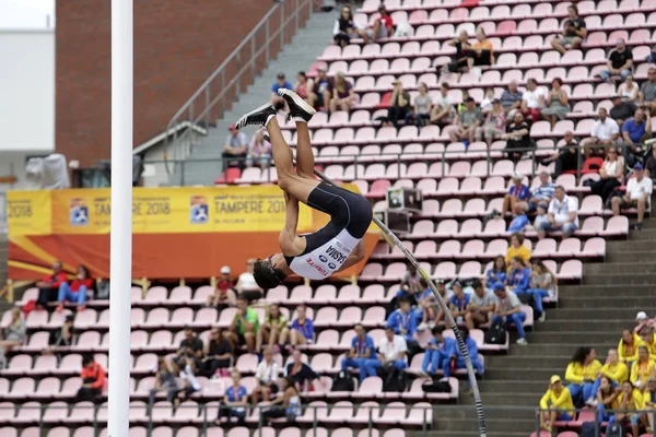 Tampere Finland July Ersu Sasma Turkey Pole Vault Event Iaaf — Stock Photo, Image