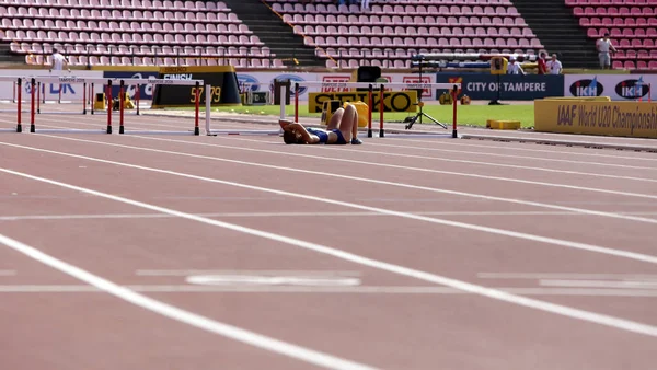 Tampere Finland July Piibe Kirke Aljas Estonia 400 Metrs Hurdles — Stock Photo, Image