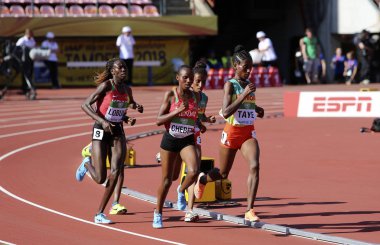 Tampere, Finlandiya, 10 Temmuz: Beatrice Chebet Kenya kazanmak ilk altın IAAF Dünya U20 Şampiyonası Tampere, Finlandiya üzerinde 10 Temmuz 2018 yılında 5000 m.