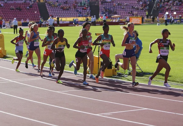 タンペレ フィンランド 7月10日 2018年7月10日にフィンランドのタンペレで開催されるIaaf世界U20選手権決勝で5000メートルを走るアスレット — ストック写真