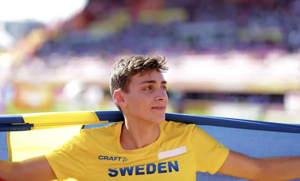 Tampere Finland Iulie Armand Duplantis Sweden Win Pole Vault Event — Fotografie, imagine de stoc