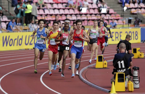 2018 日のフィンランドのタンペレに Iaaf U20 選手権で 1500 メートルを実行しているタンペレ フィンランド — ストック写真