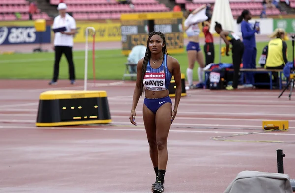 Tammerfors Finland Juli Tara Davis Usa Vinner Bronsmedalj Längdhopp Tammerfors — Stockfoto