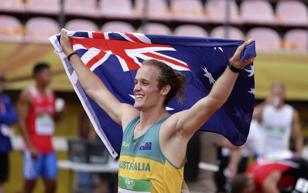 Tampere Finland Juli Gary Haasbroek Australië Wint Zilveren Medaille Tienkamp — Stockfoto