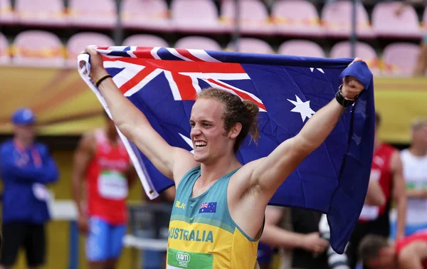 Tampere Finland Juli Gary Haasbroek Australia Vinner Sølvmedalje Tikamp Iaaf – stockfoto