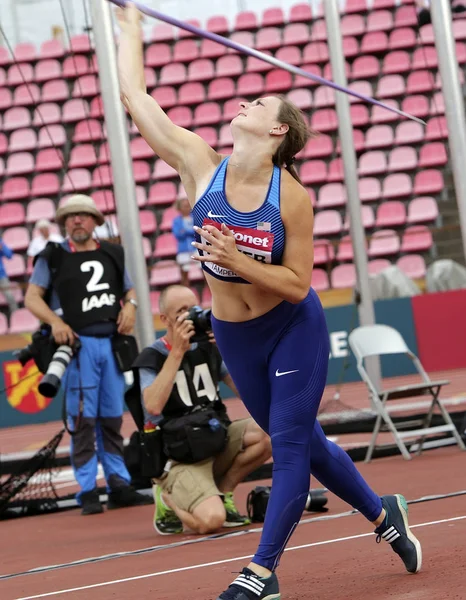 Tampere Finlandiya Temmuz Dana Baker Abd Kazanmak Bronz Cirit Atmak — Stok fotoğraf