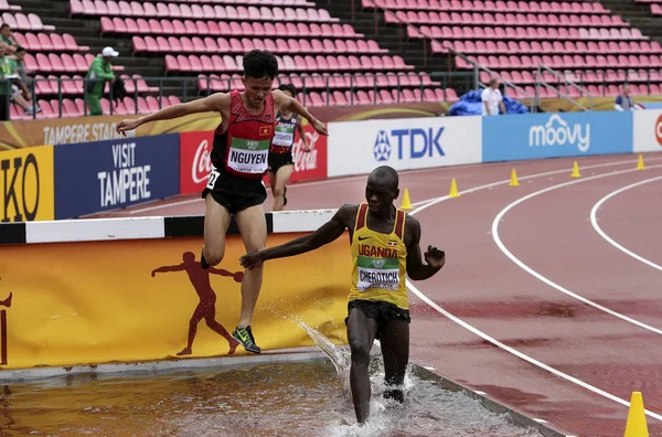 Tampere Finlândia Julho Trung Cuong Nguyen Vietnam Denis Cherotich Uganda — Fotografia de Stock