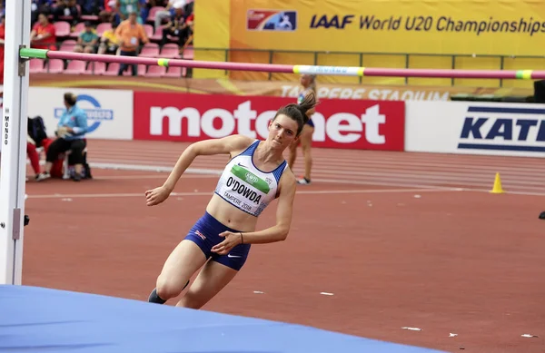 芬兰坦佩雷 7月12日 奥道达英语田径运动员参加芬兰 Tamere Iaaf U20 锦标赛七项全能项目 — 图库照片