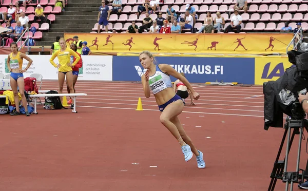 핀란드 Niamh 에머슨 Gbr 종경기 Iaaf U20 Tampere 핀란드에서 2018 — 스톡 사진