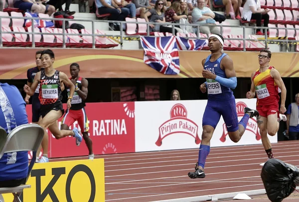 Tampere Finlândia Julho Atletas Correndo 200 Metros Aquece Campeonato Mundial — Fotografia de Stock