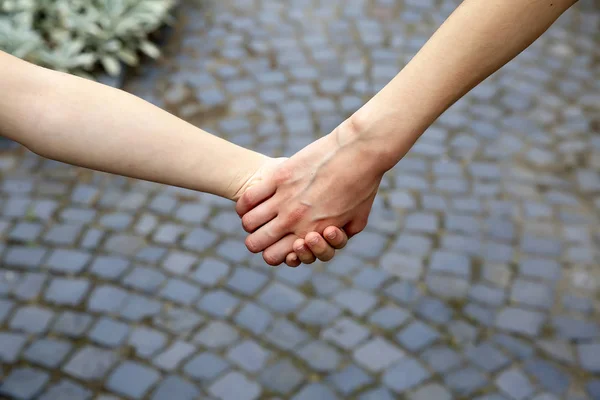 Mother Daughter Hands Together — Stock Photo, Image