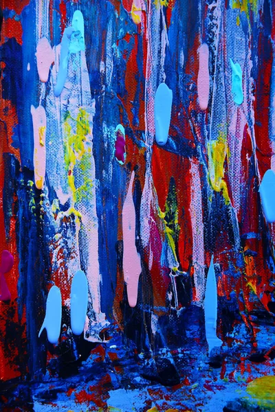 Abstract Kunst Schilderij Met Acryl Kleuren — Stockfoto