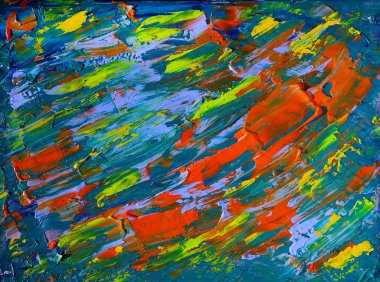 Soyut sanat akrilik renklerle boyama