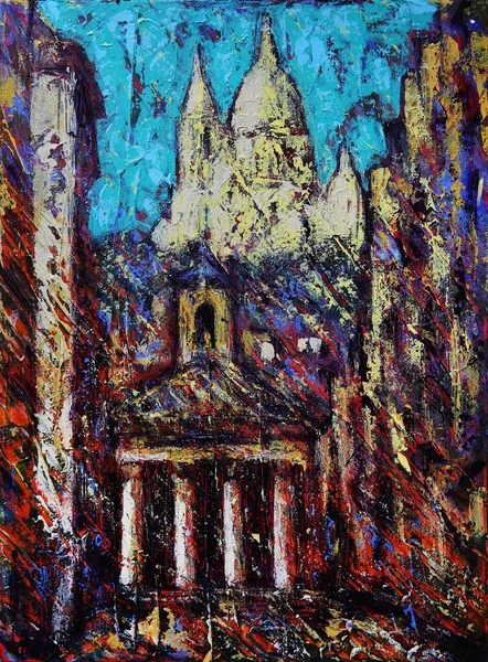 Pittura Arte Della Strada Parigi — Foto Stock