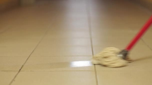 Floor Mop Wash — Stock Video