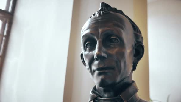 Статуя Александра Суворова в Лавре — стоковое видео