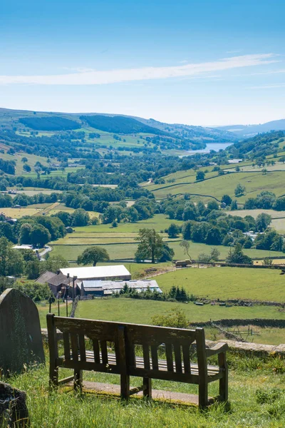 Vista Yorkshire Dales Desde Lofthouse Con Asiento Primer Plano —  Fotos de Stock