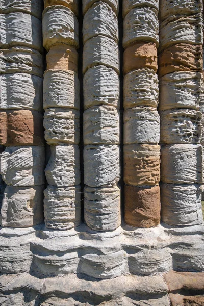 Detail Stone Pillars Ruined Abbey — Stock Photo, Image