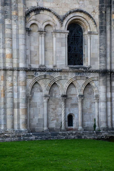 Detalle Arcos Normandos Iglesia Medieval — Foto de Stock