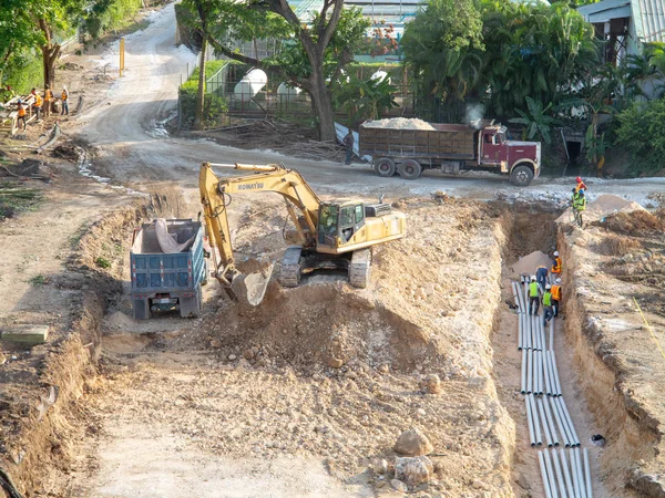 Ocho Rios Jamaica Januar 2019 Bauarbeiten Für Fundamente Der Hotelentwicklung — Stockfoto