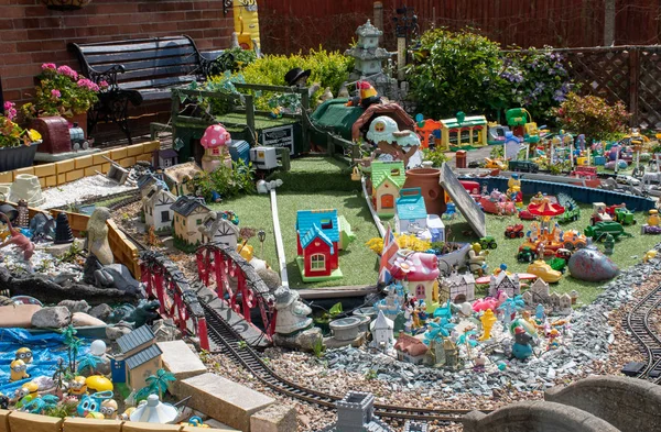 Clacton Essex Reino Unido Maio 2019 Detalhe Jardim Modelo Frente — Fotografia de Stock