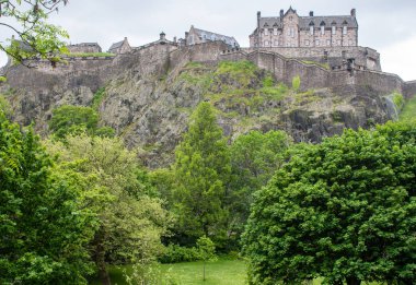 Edinburgh Kalesi Princes Street görüntülendi