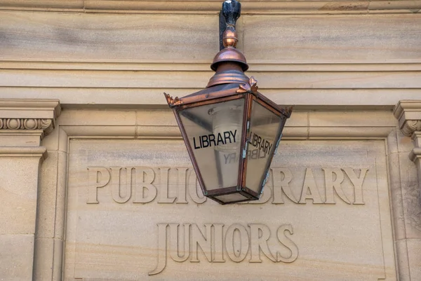 Firma Para Entrada Junior Biblioteca Pública —  Fotos de Stock