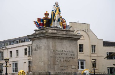 George üçüncü Jubilee heykeli Weymouth Dorset Ingiltere