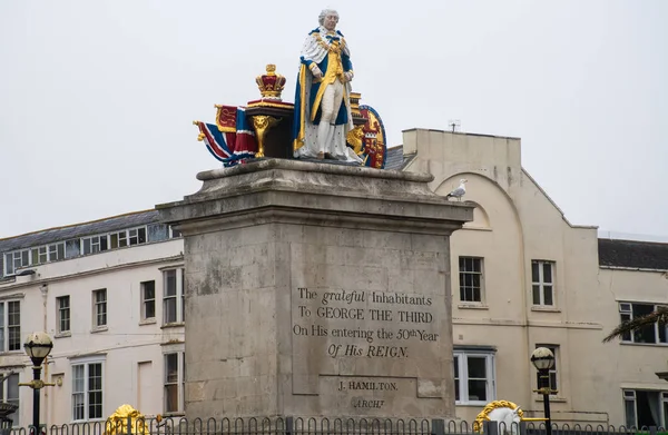 George Troisième Statue Jubilé Weymouth Dorset Angleterre — Photo