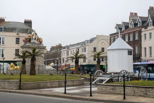 Weymouth Dorset Spojené Království Červenec 2019 Centrum Weymouthu Starověkým Koupáním — Stock fotografie