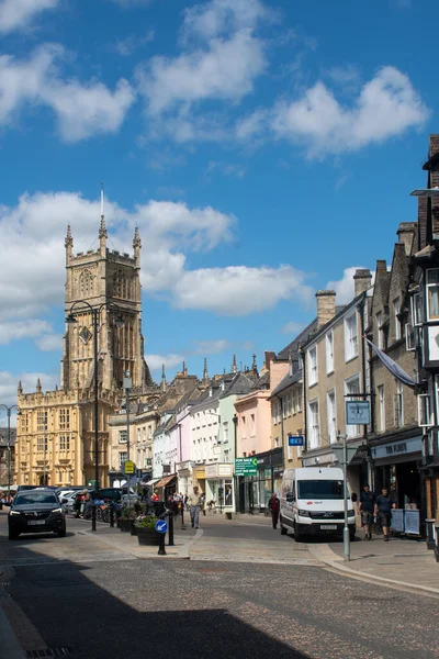 Cirencester Glocestershire July 2020 Looking High Street Cirencester Church — стоковое фото