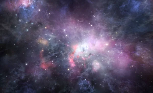複雑なテクスチャと多彩な宇宙星雲のイラスト ストックフォト