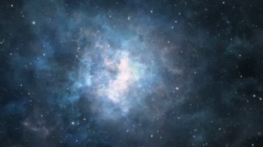 Uçuş kozmik bulutsular üzerinden sorunsuz bir şekilde loopable animasyon