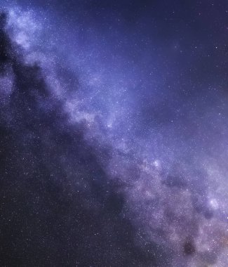 Samanyolu starfield ile gece gökyüzünün bir resim