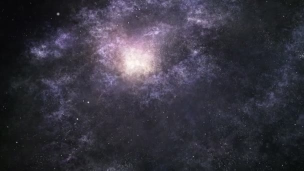 Animering Den Kosmiska Flygresan Genom Djupet Spiral Galaxen — Stockvideo