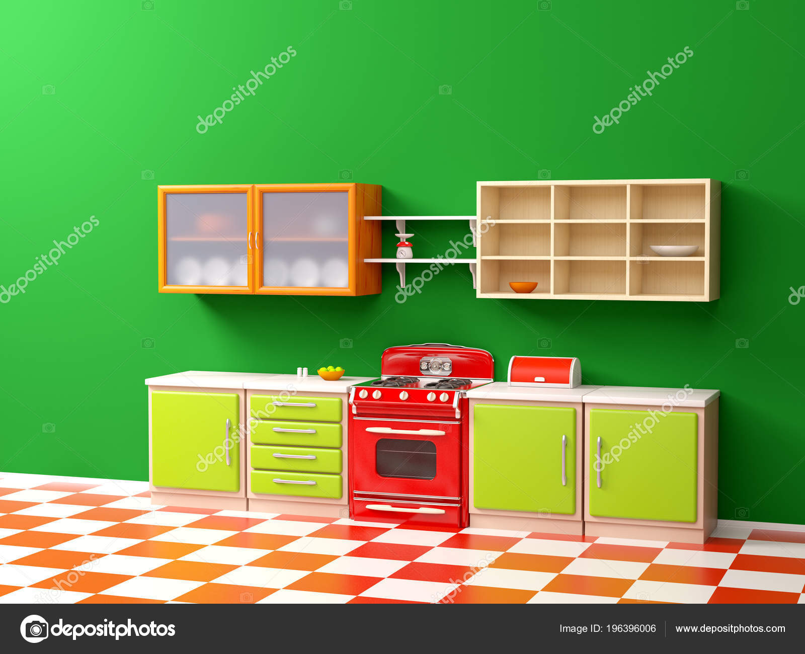 Vintage 50er Jahre Küche flach — Stockfoto © ilterriorm #196396006 Vintage 50er Jahre Küche flach — Stockfoto © ilterriorm #196396006