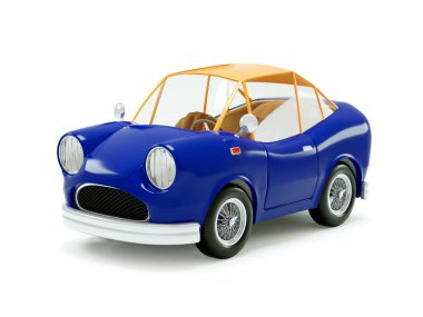 Retro araba 1970 çizgi film