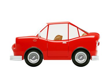 Retro araba 1970 karikatür yan