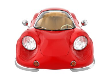 retro sport car cartoon 3d