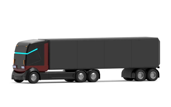 Samořiditelná truck futuristické černá — Stock fotografie