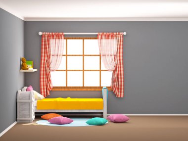 Çocuk şirin düz Oda