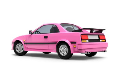 Araba 1980 cyberpunk pembe geri