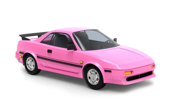 Carro 1980 cyberpunk rosa — Fotografia de Stock